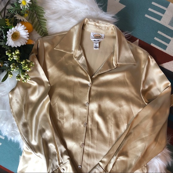 Talbots Tops - Talbots Pure Silk Sateen Blouse - Gorgeous!